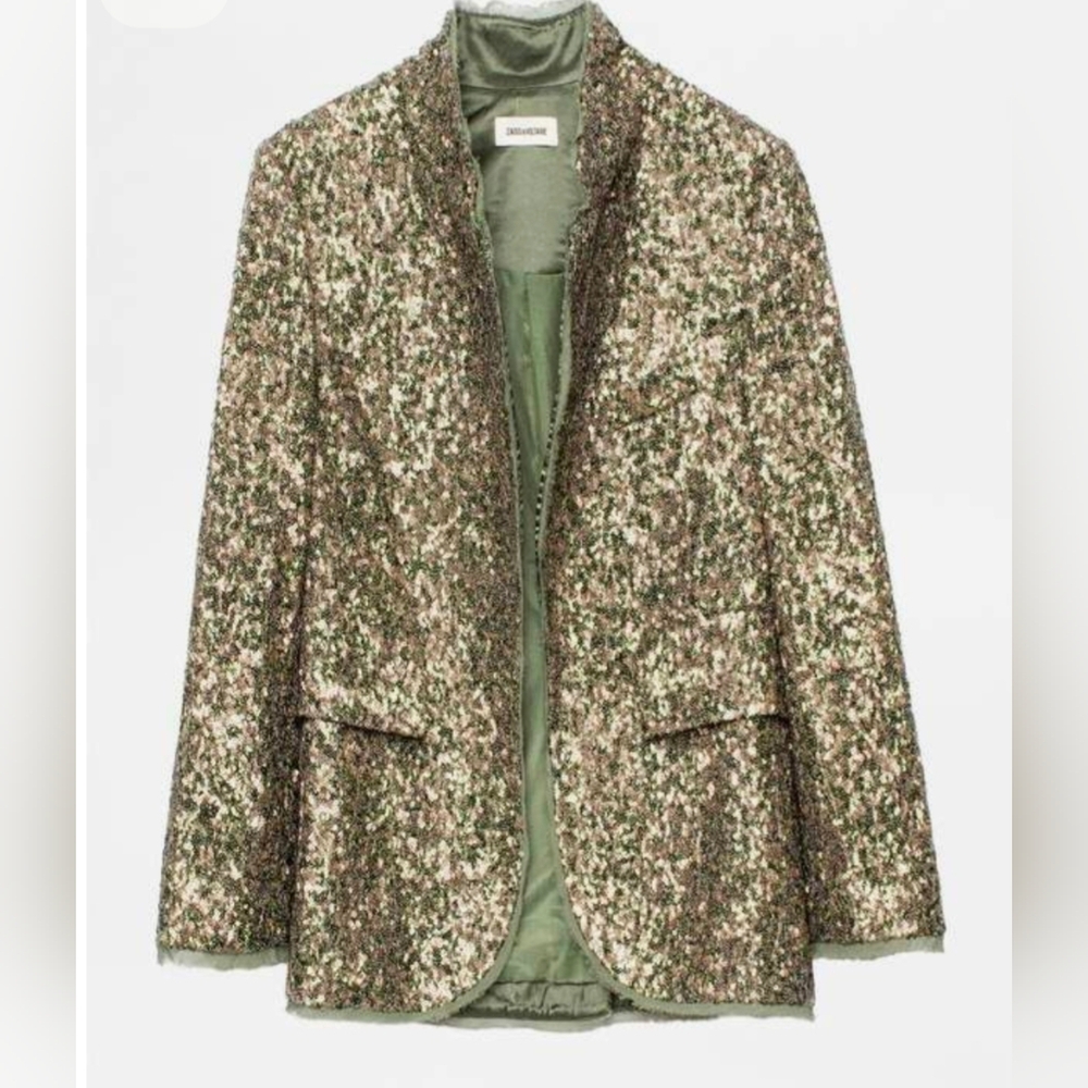 EUC Sz 40(L) Zadig & Voltaire Verys Sequin Blazer